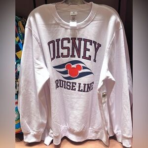 2025 Disney Cruise Line white sweatshirt waves logo & Mickey head large L